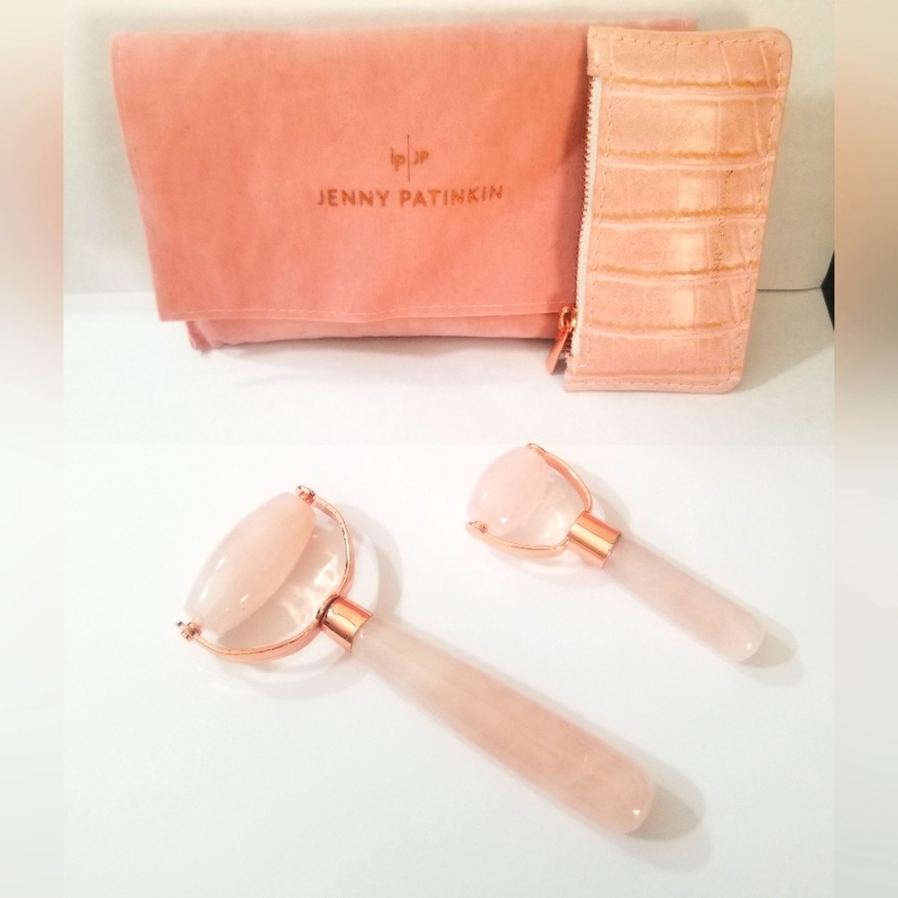 JENNY PATINKIN ROSE QUARTZ FACE ROLLER SET!